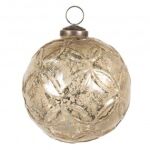 Weihnachtsbaum Kugel Ø 10 cm goldfarbig Glas rund...