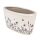 Clayre & Eef Blumentopf 23x11x11 cm Beige Schwarz Keramik Oval Blumen Innenblumentopf